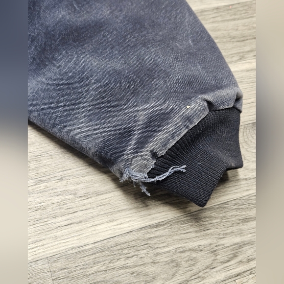 Vintage 90s Carhartt J14 MDT Faded Blue Santa Fe Canvas Quilt Lined Jacket XL - Picture 9 of 13